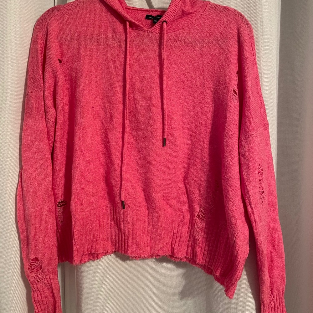 AE Distressed Hot Pink Hoodie